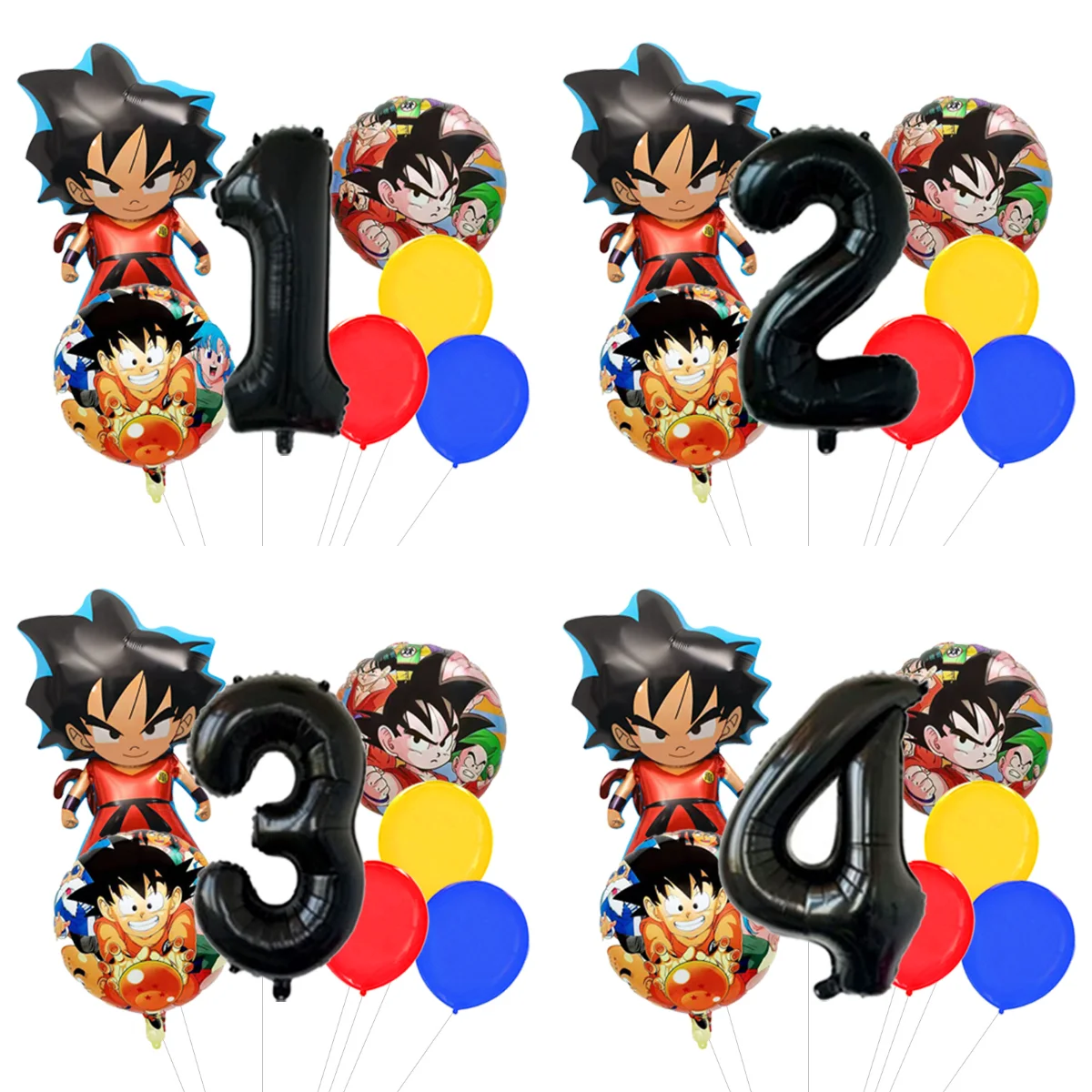 Dragon Ball Z Chi Chi Mother Themed Foil Balloon Mylar for Family Anime Birthday Party Cake Table Decoration