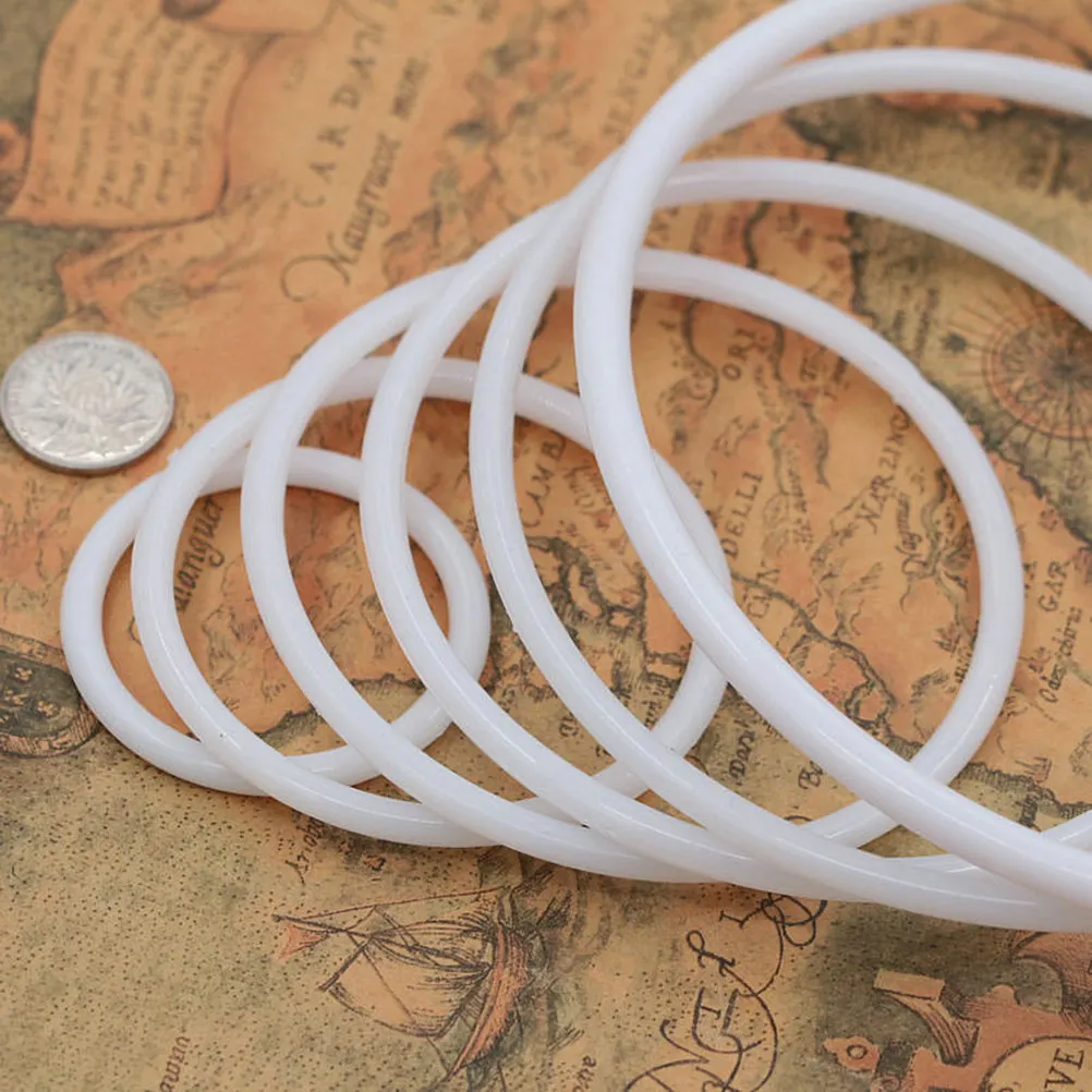 30Pcs White Plastic Dreamcatcher Rings for DIY Crafts
