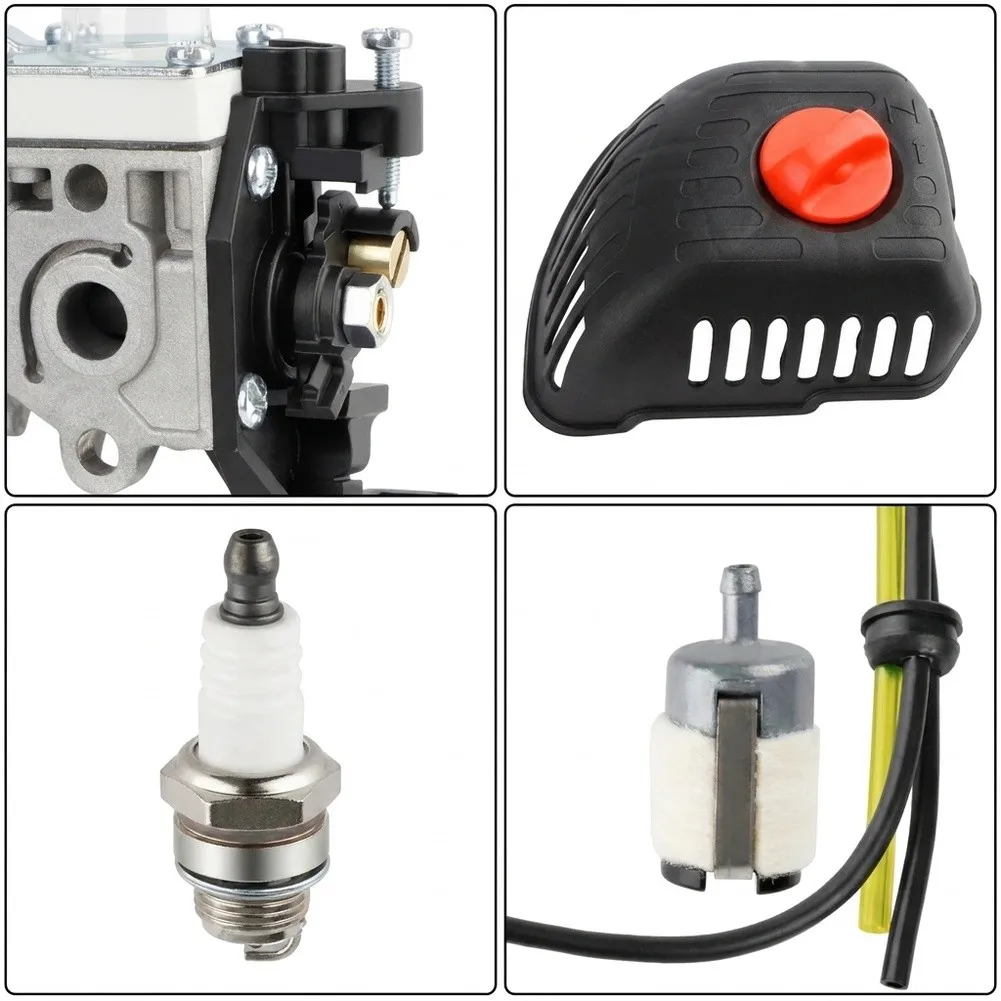 Fuel Line Set Air Filter Kit Easy Installation Complete Carburetor Replacement Kit Gardening Accessories N Lawn Maintenance