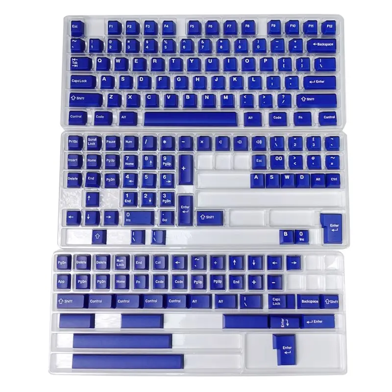 

Колпачки для клавиш AED7-174 PBT Cherry Profile Blue Jade для игровой механической клавиатуры, Double Shot, DIY, для Aula F75 F87 F99
