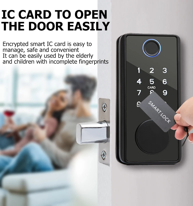 Sinovo-American Indoor Fingerprint Smart Door Lock, senha digital de bloqueio, Hotel e Apartamento, Hot Selling