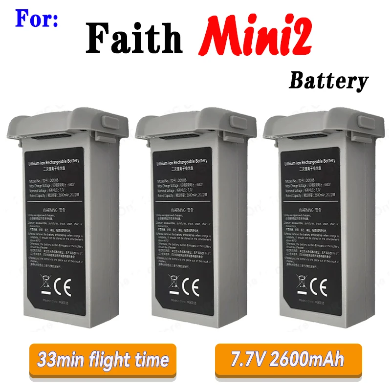 

CFLY Original Faith Mini2 Battery 7.7V 2600mAh 33min Flight Time Battery For Faith Mini2 Drone Battery Accessories Parts