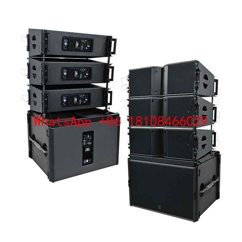 Sistema de Sonido 1+3 Audio Set, Line Array Ka210 con Subwoofer Activo Ka18S de 18 Pulgadas, Sistema de Altavoces PA Profesional Activo