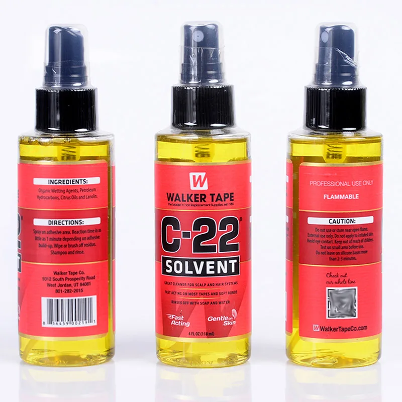 Wholesale C-22 Solvent By Walker Tape Remover Ultra Hold Glue for Toupee 15ml Walker Tape Human Hair Wigs Spray With Brush image 2