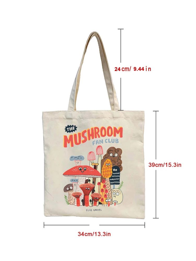 1pc Vintage Pattern Tote Bag Cute Shopping Bag Carrier Bag Casual Canvas Shoulder Bag Handbag & Shopping Gift Bag