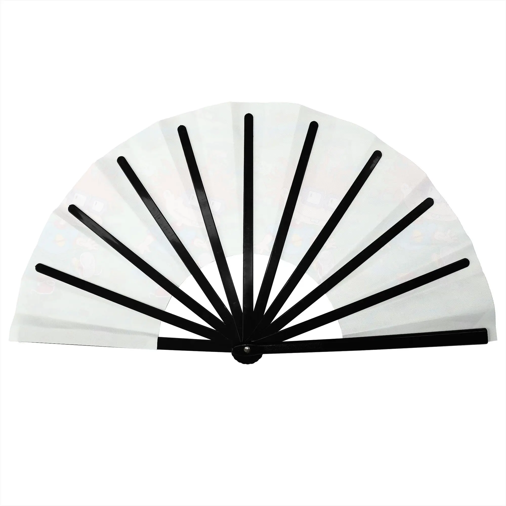 R-Rugrated Manga Movies Stylish Hand Fan Women  Printed Polyester Fan Aesthetic Costume Prop Folding Fans For Wedding Party Gift