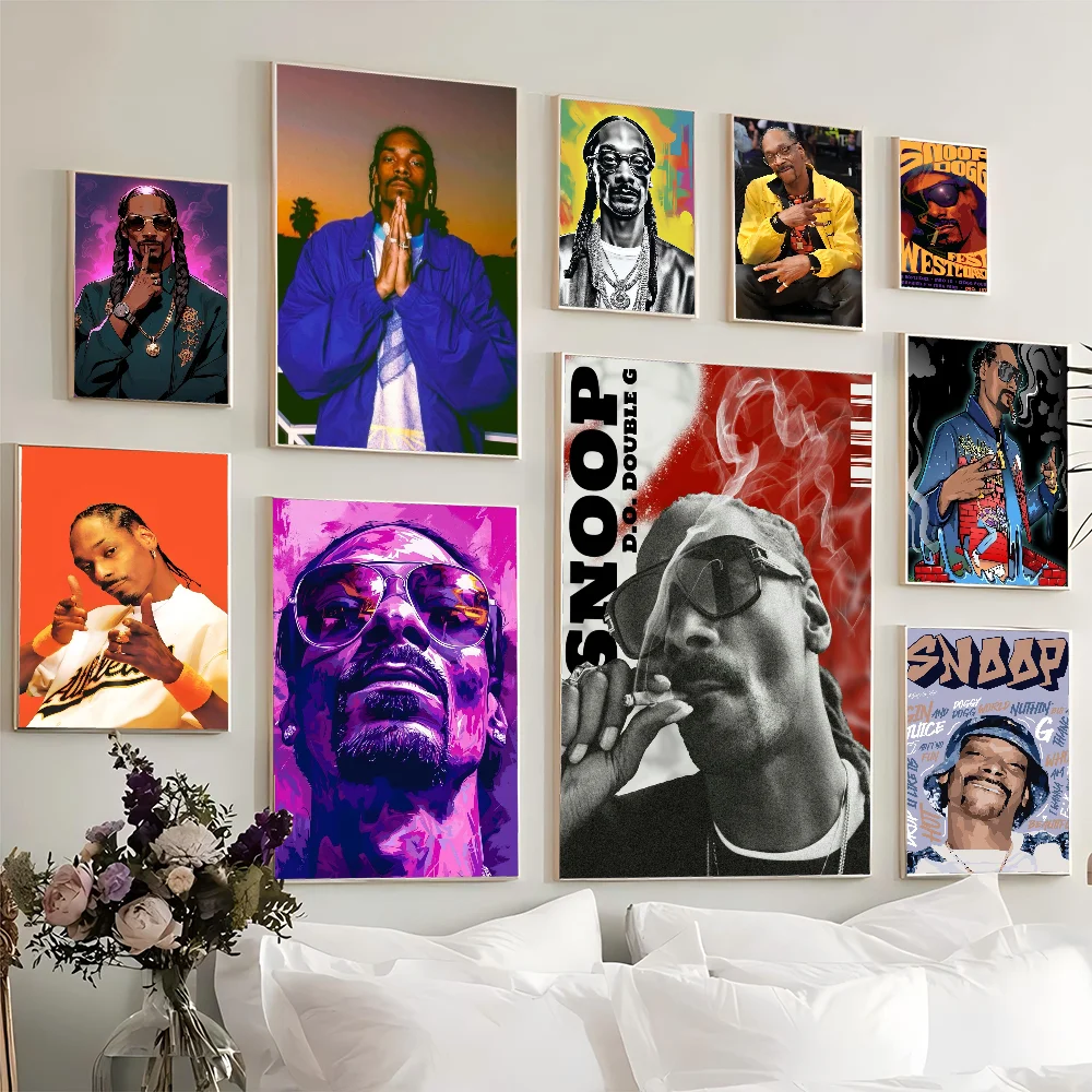 

Rapper S-Snoop D-Dogg Vintage Posters Sticky Vintage Room Home Bar Cafe Decor Kawaii Room Decor