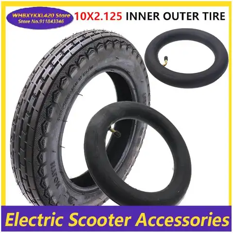 10x2.125 Inner Outer Tires 10 Inch Outer Tyre For Segway Ninebot F20 F25 F30 F40 Electric Scooter Inflation Inner Tube Wheel Par