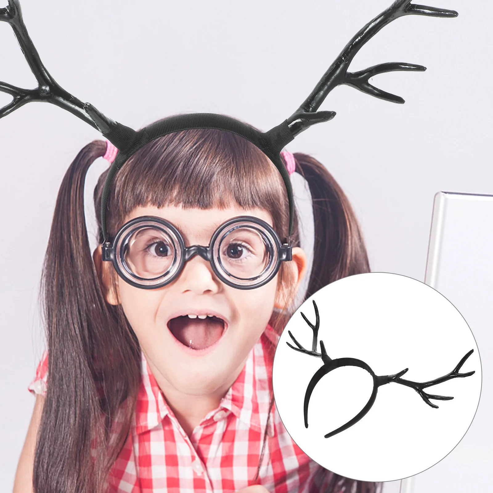

Antler Headband Cute Antlers Shaped Hair Accessory for Christmas Party Cosplay Photo Prop Women Hairband Antler Headband
