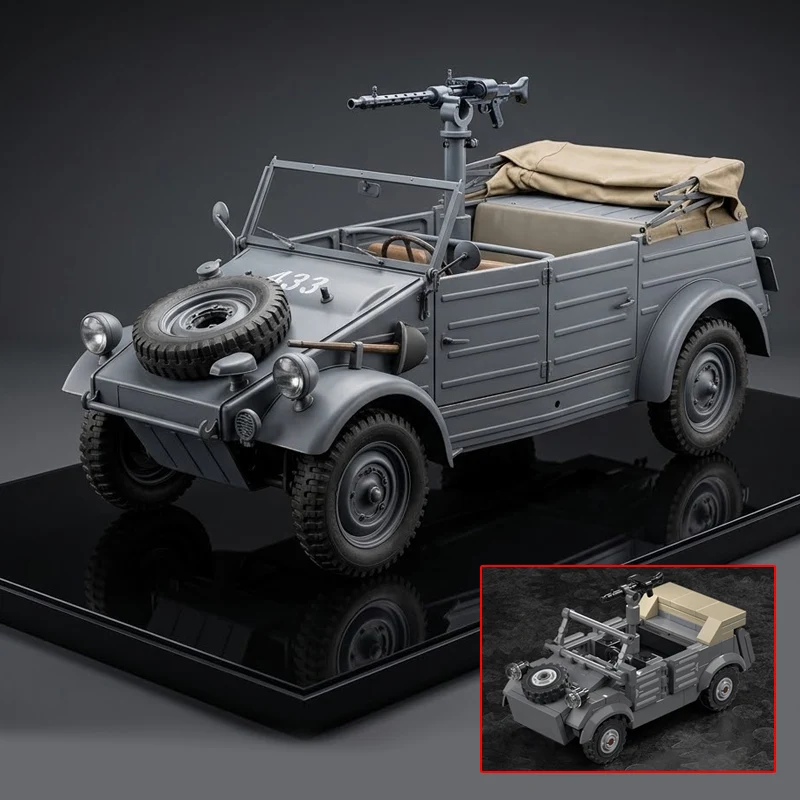 

qwer Military Light Off-Road Car Model MOC Building Bricks War Equipment Modular Technology Gifts Holiday Assemble Children Toys