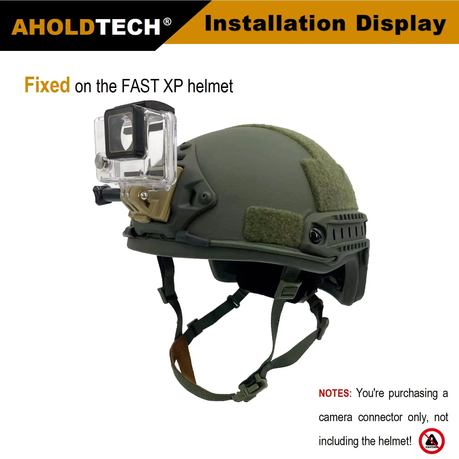 Aholdtech Ballistic Helmet NVG Mount Quick-release Connector for Gopro Hero Cameras and other Sports Cameras