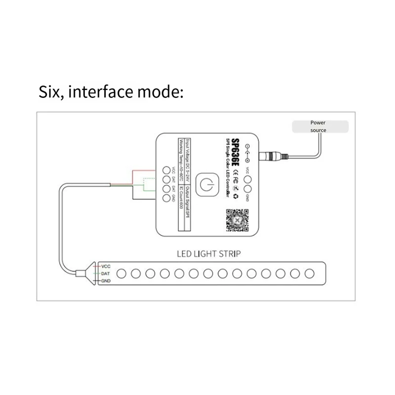Hot-And-SP636E SPI DC5-24V Monochrome Controller With And-RC1 Remote Control Support 2.4G Touch Remote Control