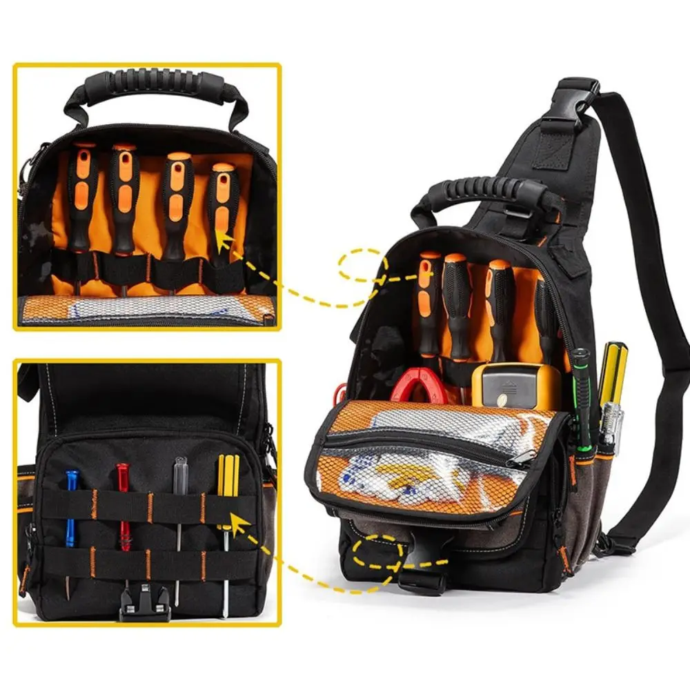 Waterproof Tool Bag Multi-Pocket Heavy Duty Tool Pouch Compact Design Mini Carry Tool Bag For Technician Mechanics Electrician