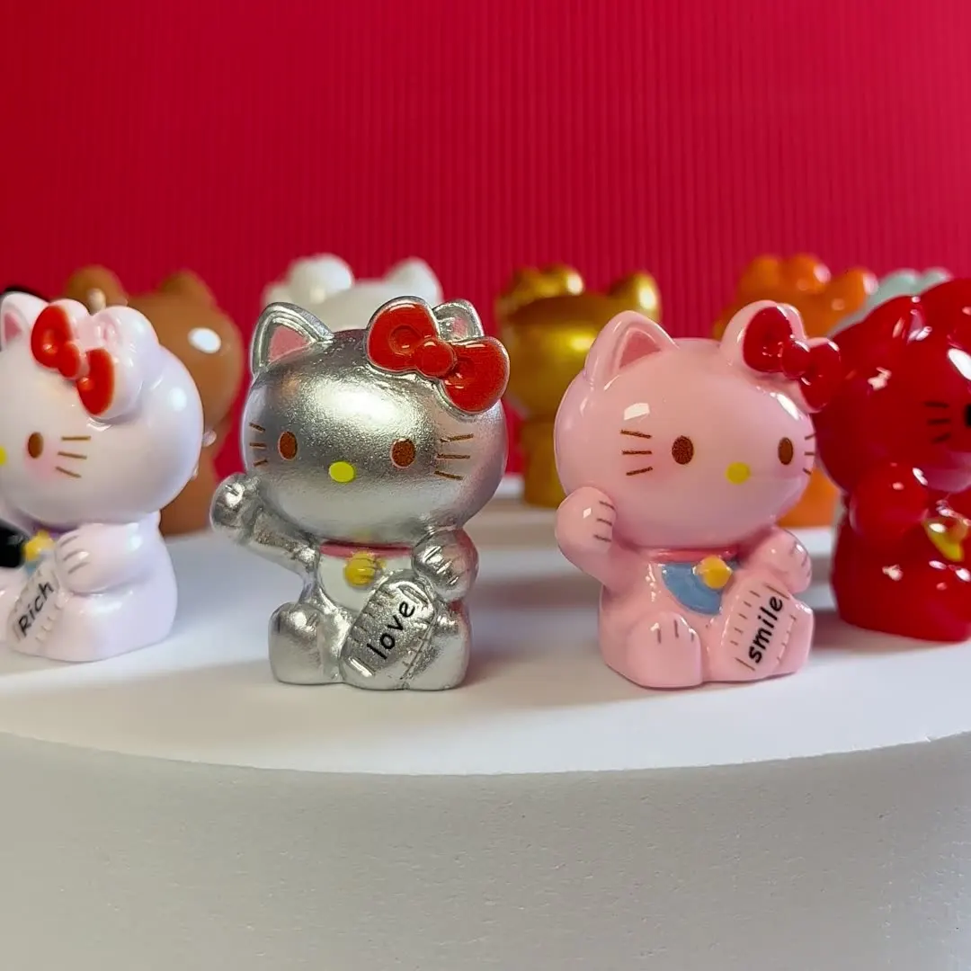 

Cartoon Lucky Cat KT Adorable Handmade Figurine DIY Accessory Kit Creative Desktop Craft Keyring Ornament