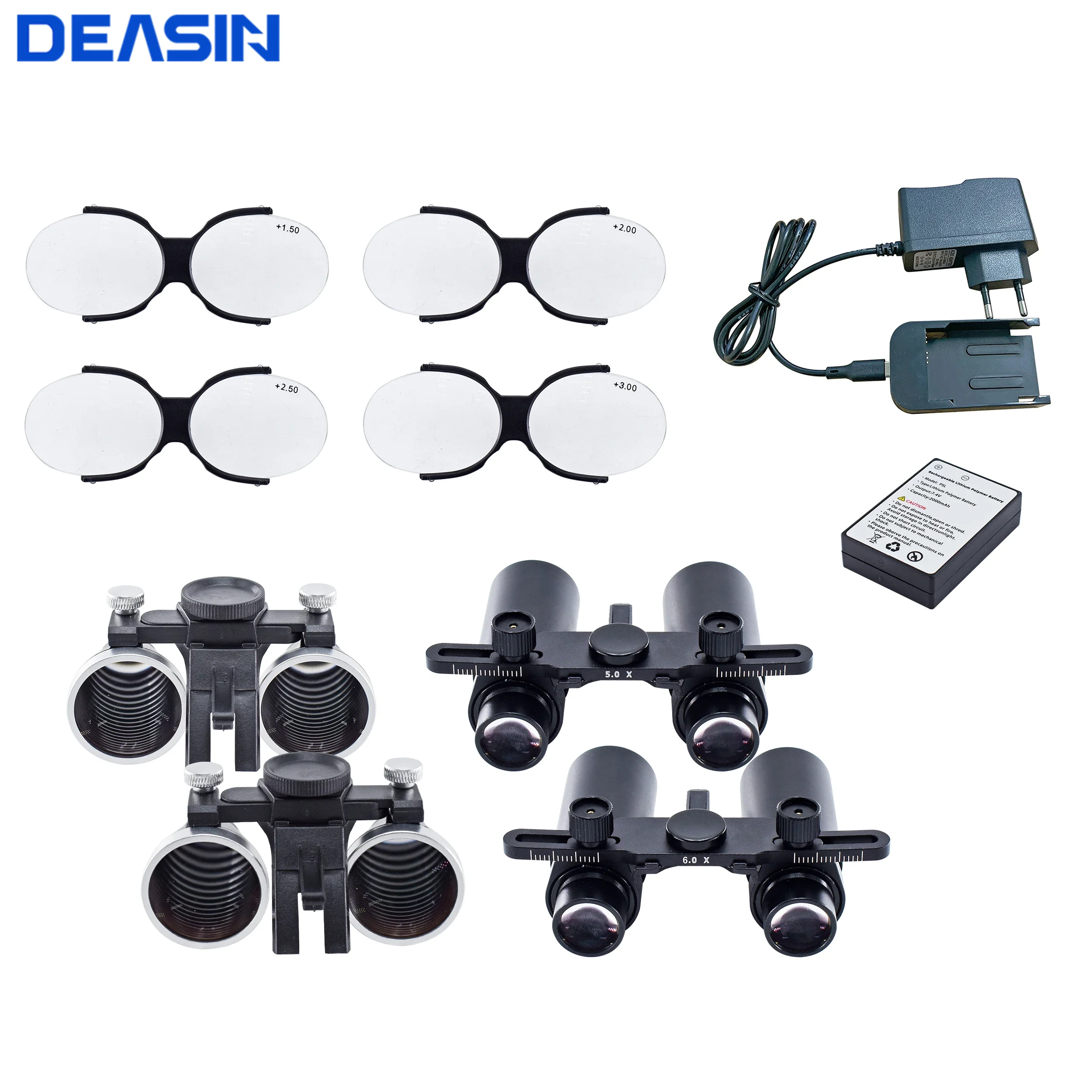 Dental accessories Spare parts lithlum battery LED Headlight Binocular Loupes 2.5X/3.5X 5W Surgical Headlamp Dentistry Magnifier