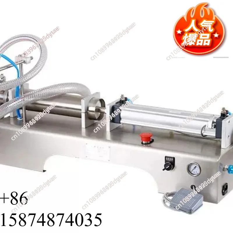 Liquid Filling Machine Piston Filler Water Essential Oil Pneumatic Milk Juice Oil Semi Auto Sauce Device Need Air Compressor