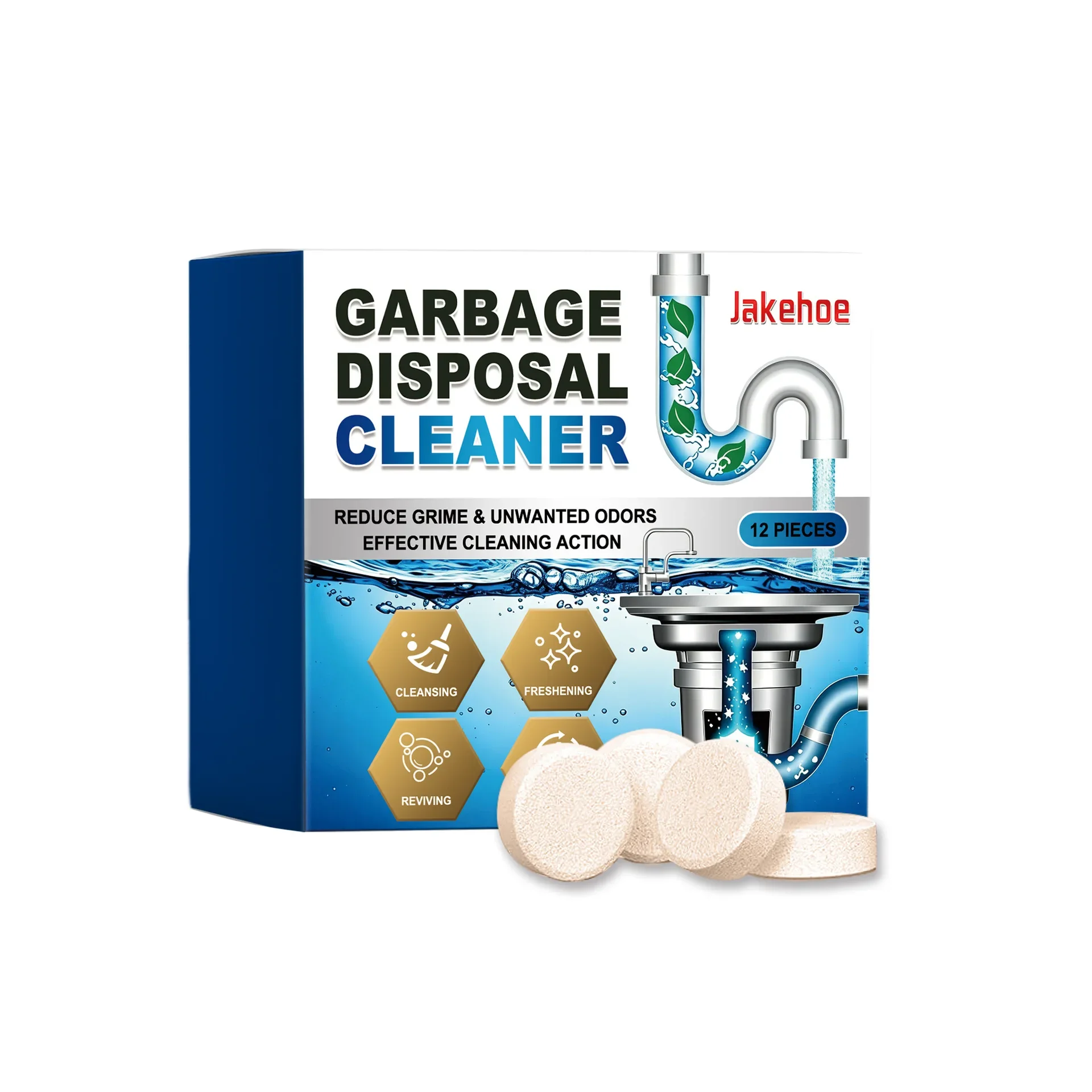 Garbage Disposal Cleaner Tablets Heavy Duty Deodorizer Freshener Odor Remover Deep Clean Kitchen Sink Drain Maintenance Supplies view 5