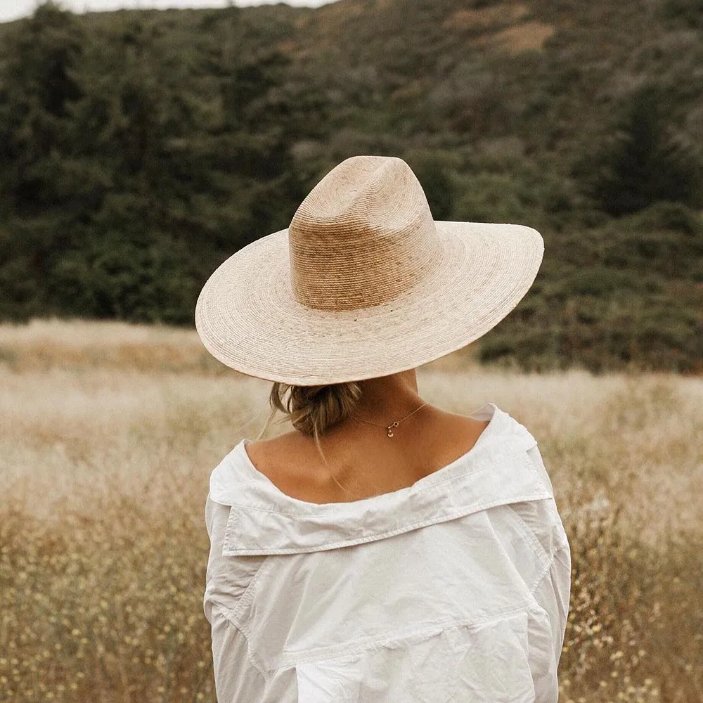 Women's Summer Wide Brim Flat Top Cowboy Straw Hat Fine Wheat Sun Protection Beach Cap EU US