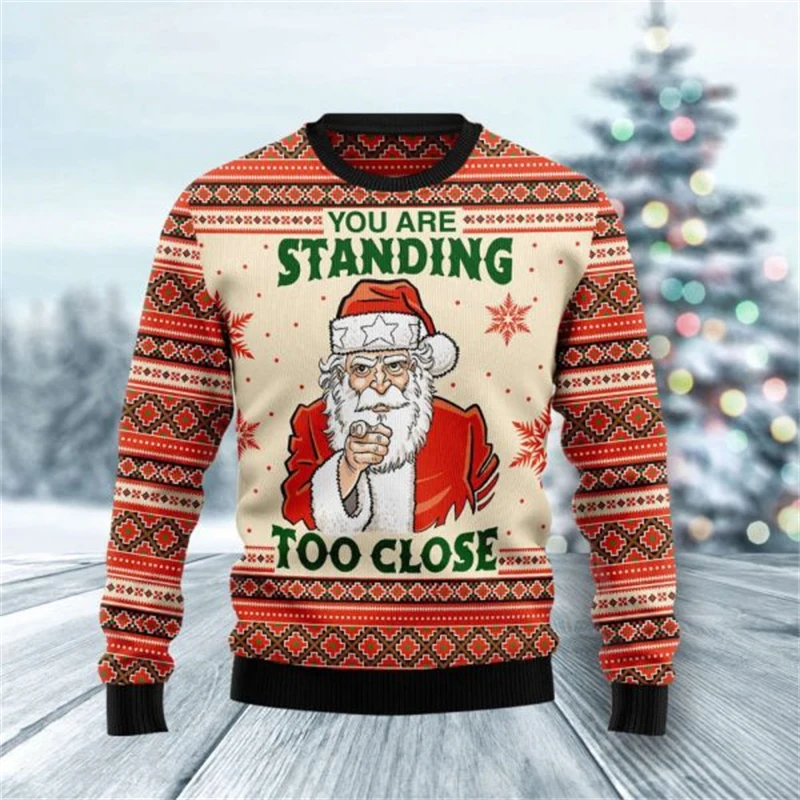 Fashion Santa Claus Theme Ugly Sweater Men Women 3D Printed Personality Pullover Top Christmas Unique Gift 2025 New Sweatshirt