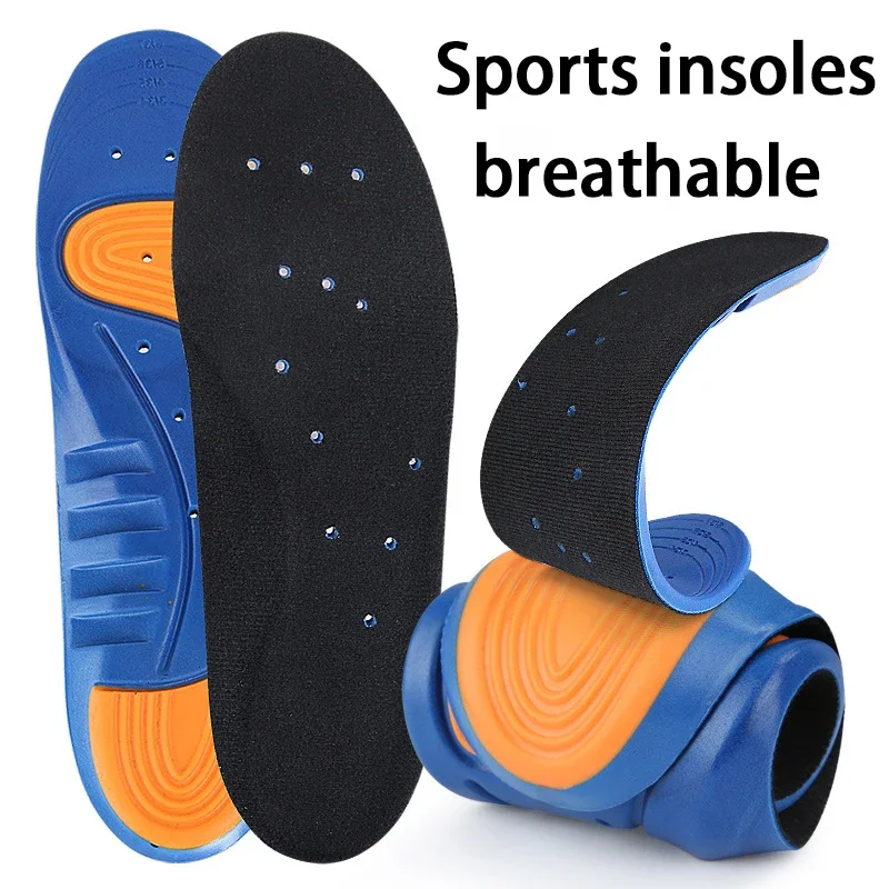 Plantillas transpirables para baloncesto para hombre, plantillas deportivas para correr al aire libre con absorción de impactos, 1 par/2 pares, nuevas