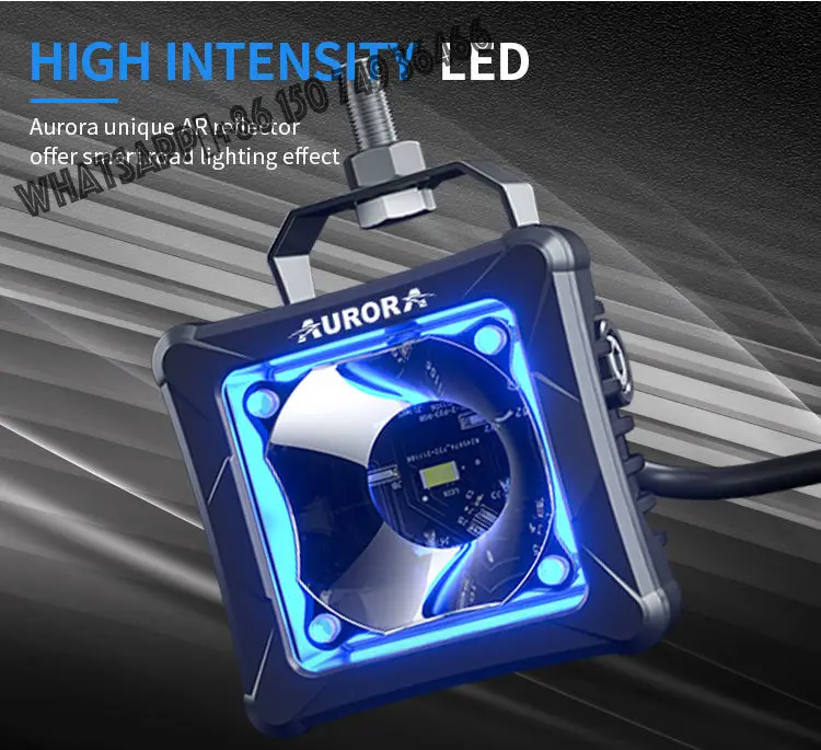 

Hot Sale Aurora Off-road Led Pods Spot Driving Lights IP69 Waterproof 30W Car 4x4 ATV UTV Truck RGB Led Work Light