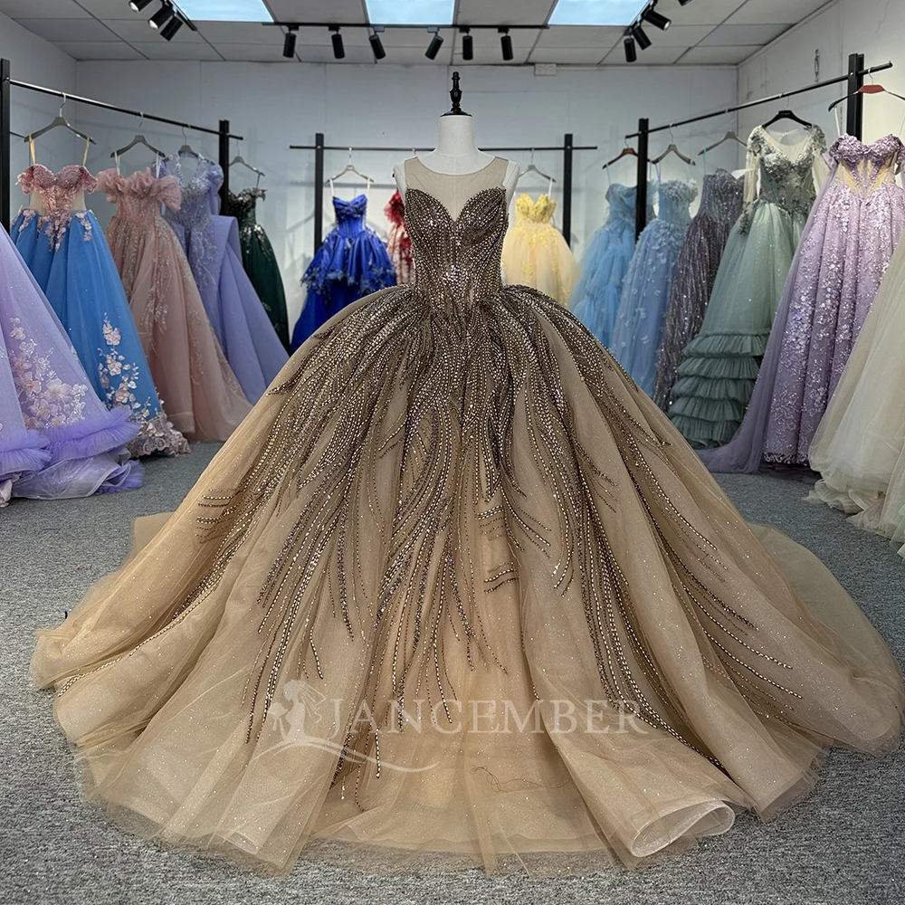 Quinceanera Dress Graduation Party Ball Gown 2025 Customized Shiny Lace Tiered Sweet Evening Dress vestidos de 15 quinceañera