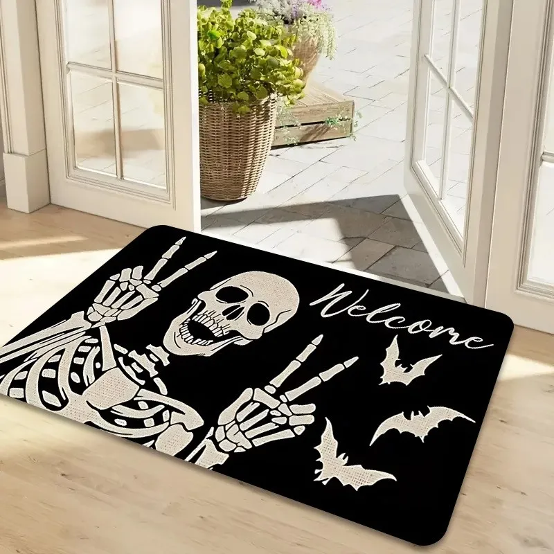 Family Gym Dumbbell Slogan Printed Doormat Entry Decorative Rug Anti Slip Floor Mat For Home Gym Entrance Interior Layout