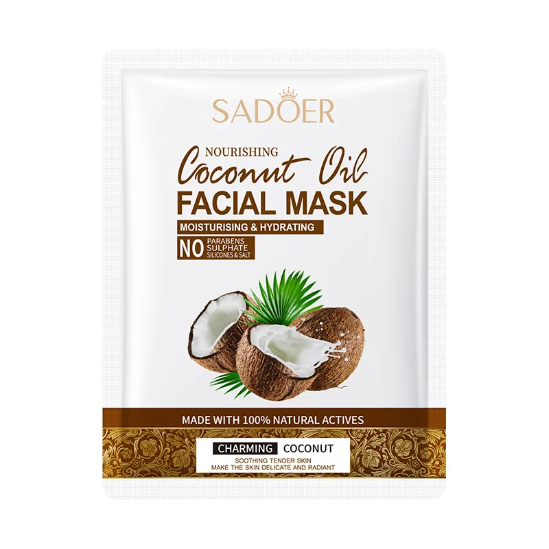 Mascarilla facial de coco, cuidado de la piel Facial, hidratante, reafirmante, nutritivo, productos para el cuidado de la piel