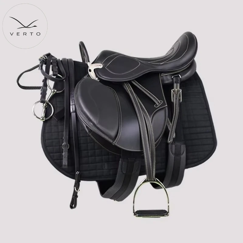 VERTO Professional Endurance Horse Riding Saddle Set | Soft Comfortable Equestrian Saddle for Training   Long-Distance Riding