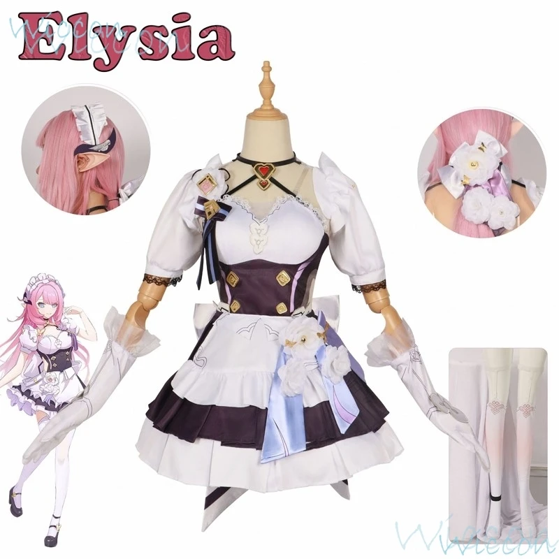 

Костюм горничной из аниме Elysia, одежда для игр Mihoyo Honkai Impact, 3-я игровая горничная, для косплея всего тела