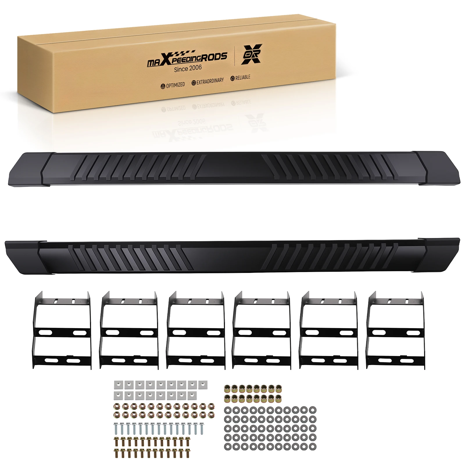 

Боковые подножки (пороги) для Ford F-150 Crew Cab 2015-2026, нескользящие
