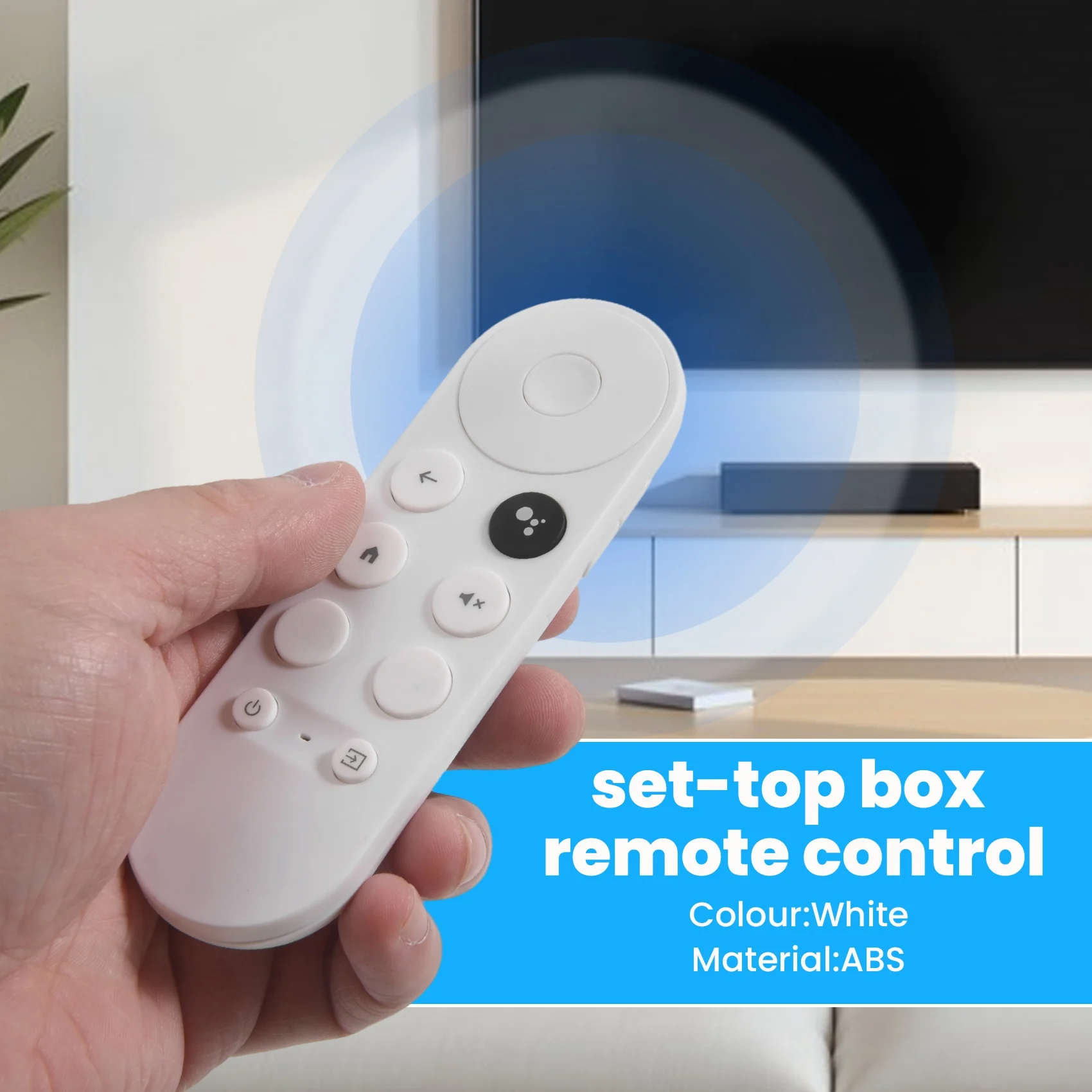 A31T Replacement Remote Control for Google Chromecast Set-Top Box G9N9N with Voice Control White