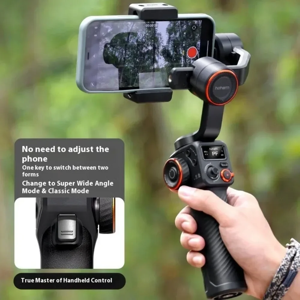 Hohem M6 Phone Stabilizer Ai Face Tracking Live Streaming Artifact Shooting Screen Selfie Stick Travel Anti-shake Stand