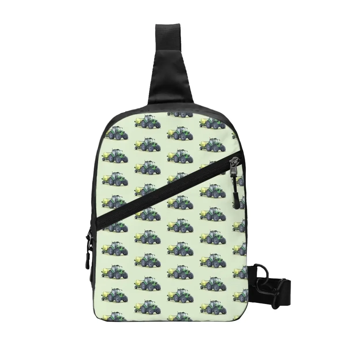 

Green Tractor Painting Chest Bag Men Sling Crossbody Backpack Chest Bag Travel Hiking Daypack Shoulder Bag