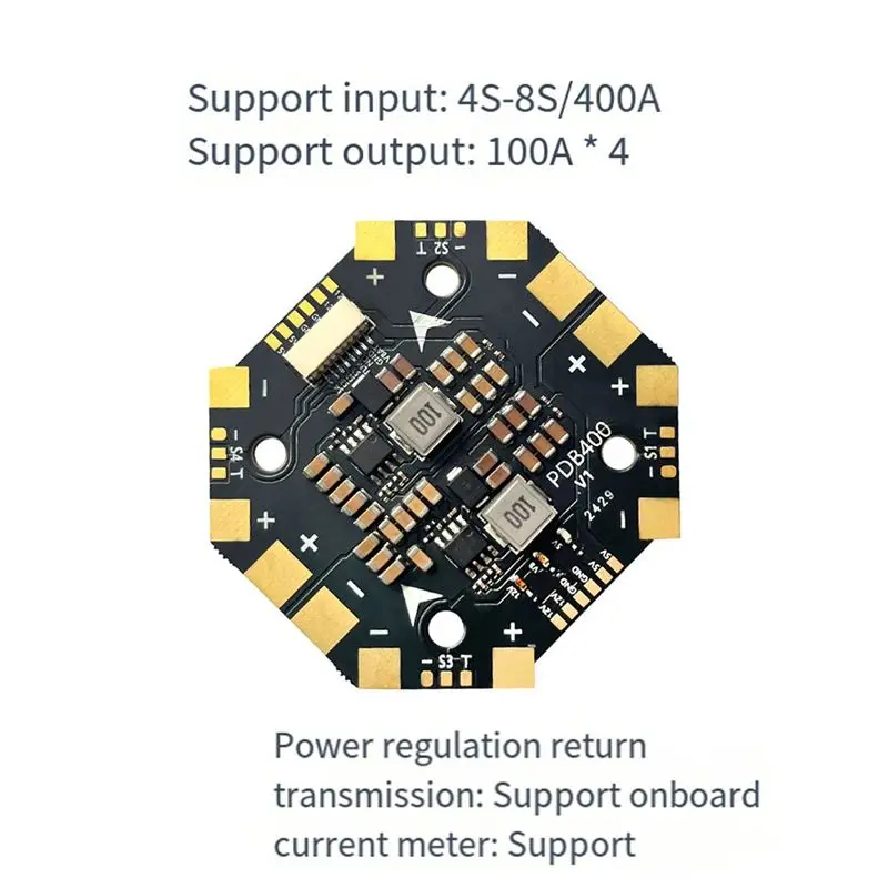YSUN-Aocoda-RC PDB400 PDB Distribution Board PDB Distribution Board Quadcopter Drone Fixed Wing Ammeter