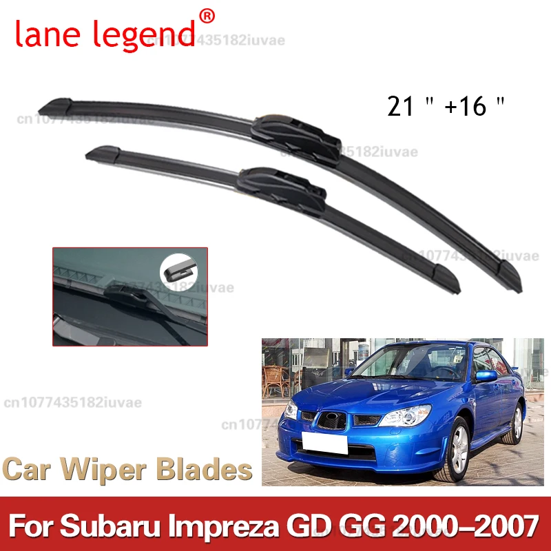 

Car Wiper for Subaru Impreza GD GG 2000-2007 21" + 16" Front Wiper Blades Brushes Cutter Accessories 2003 2004 2005 2006 2007
