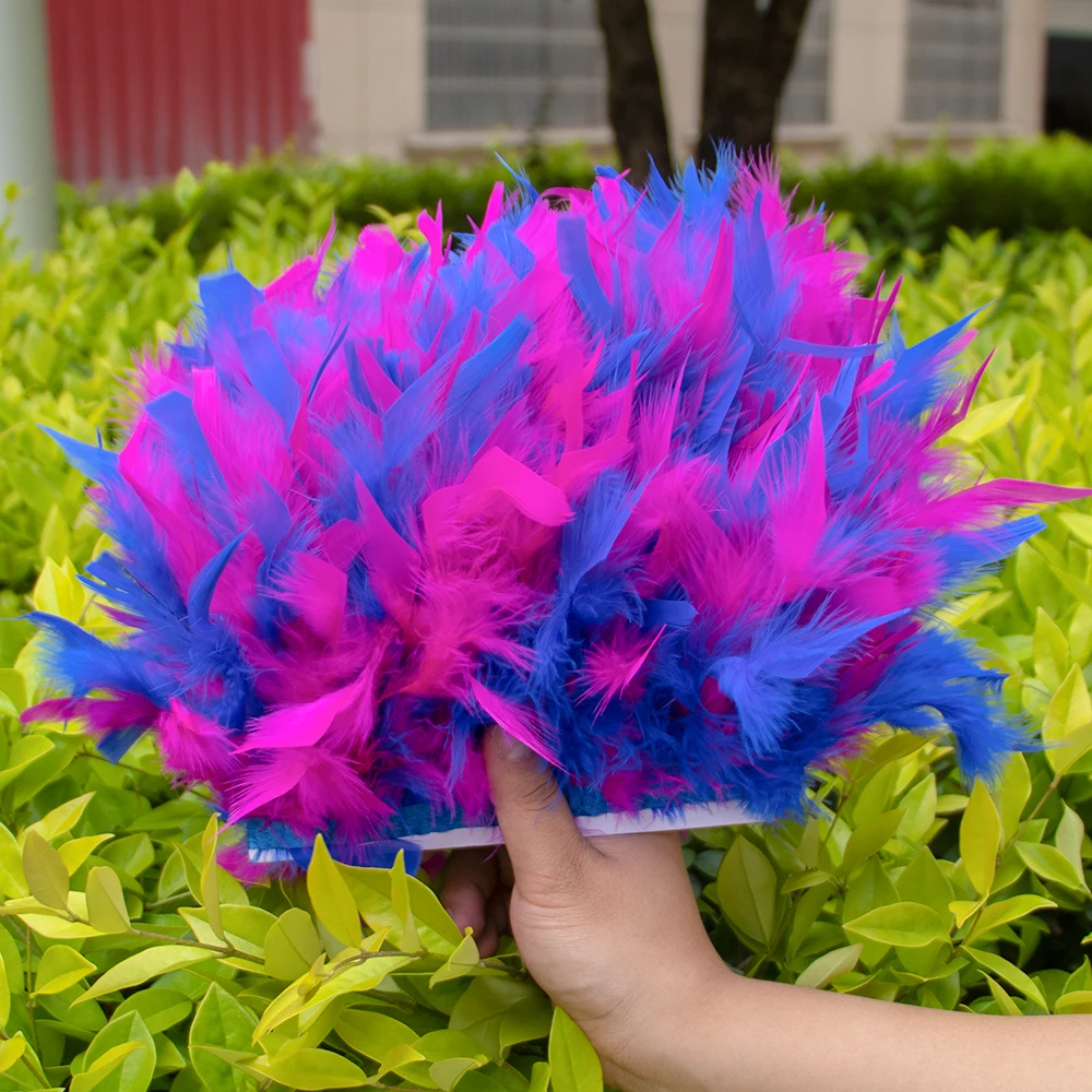 Feather Trim Marabou - Cinta de plumas de pavo bicolor