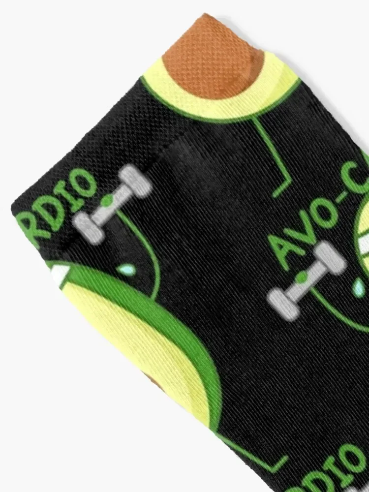 Avocado pun. Avo-cardio. Avocado lifts weights. Socks funny gift luxe Men's winter Woman Socks Men's