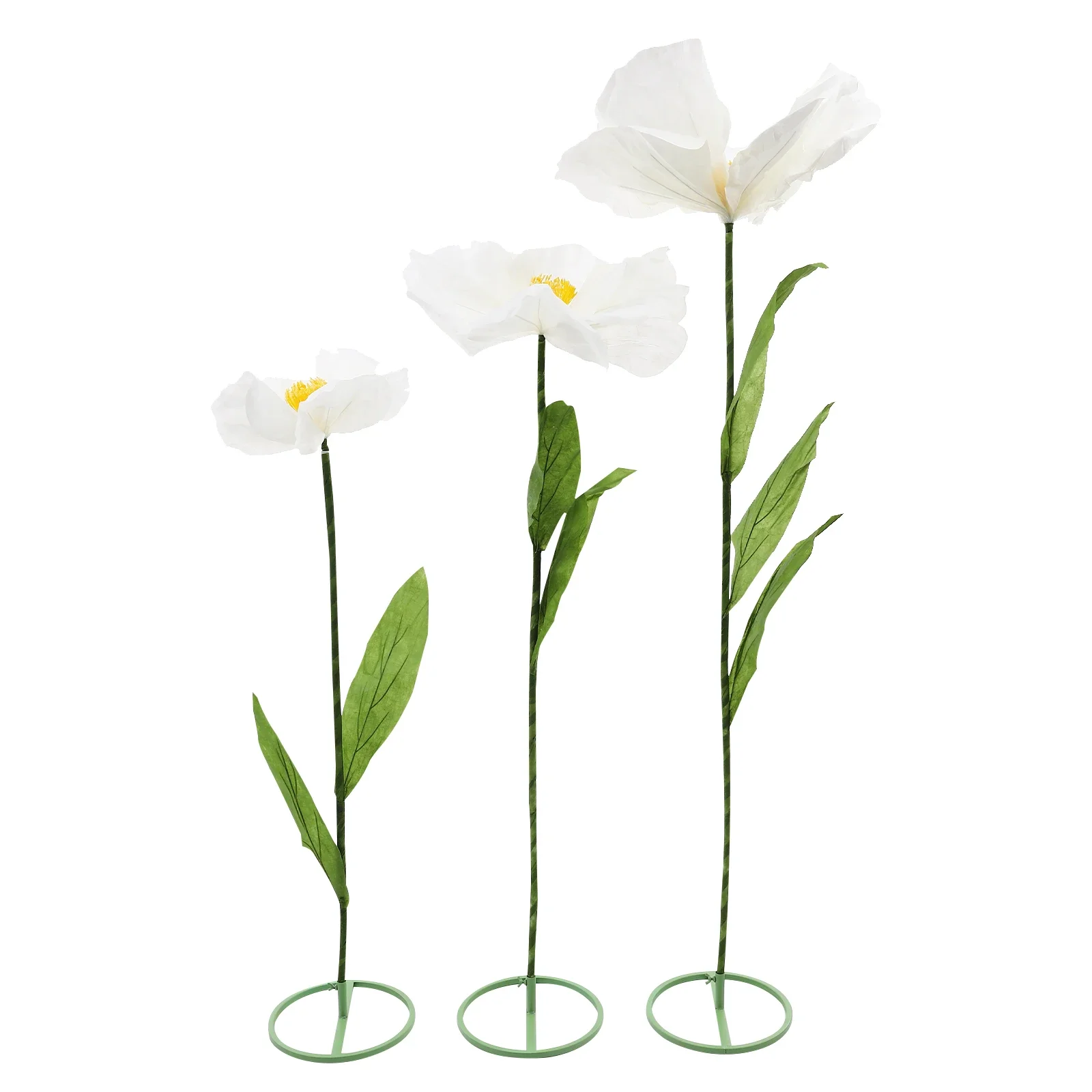 

Corn Poppy Artificial Flower Decoration for Weddings, Romantic White Floral Arrangement, Long-lasting and Maintenance-Free, Set