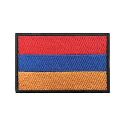 1PC Armenian Flag Armenia Armband Embroidered Patch Hook & Loop Or Iron On Embroidery Badge Cloth Military Moral Stripe