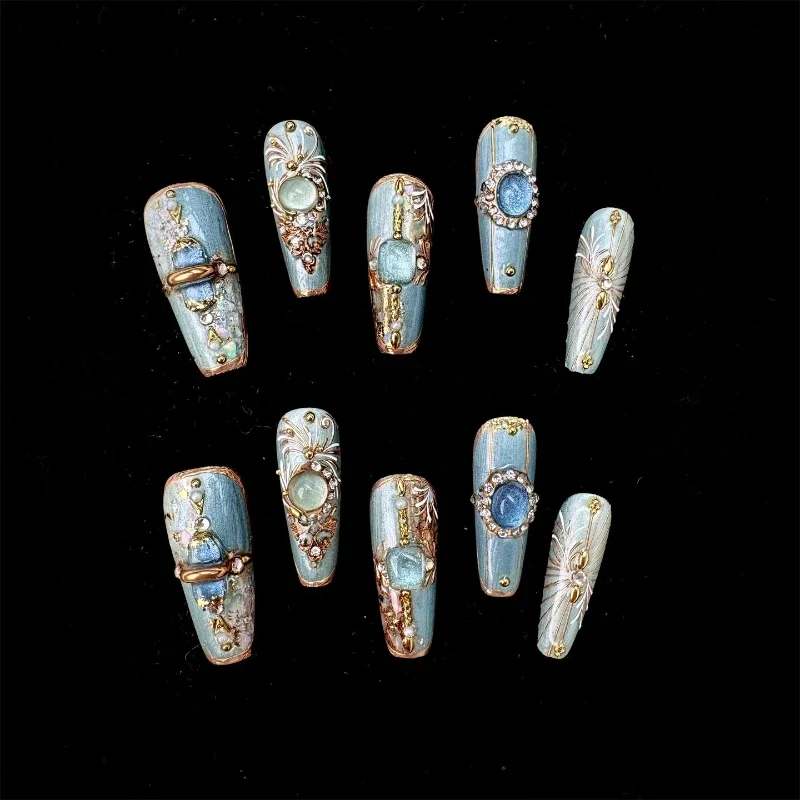 

Handmade armor full nail type high luxury manicure