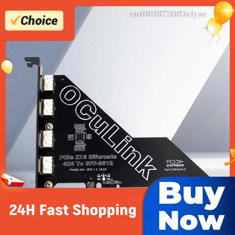 

1 PC PCIe X16 To SFF 8611&8612 Adapter Card PCIE External Oculink SFF-8612 SFF-8611 Adapter PCIe OCuLink SFF-8612 Adapter Card