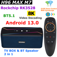 H96 MAX M7 TV Box with Speaker 7W*2 Output Bass Sound Android 13.0 RK3528 8K Video Decoding 5G Dual Wifi BT5.1 Media Player