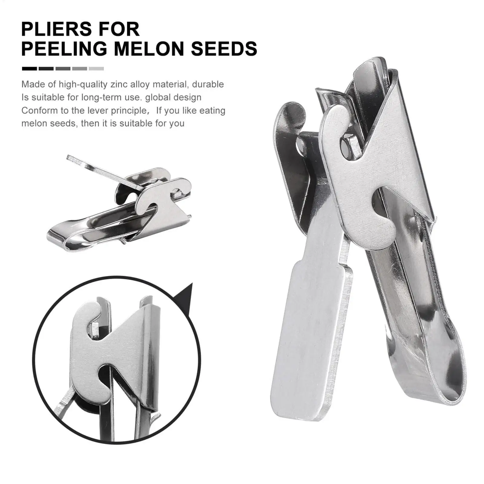 2in1Sheller Nuts Opener Melons Seed Plier Clamp Pistachios Opener Sunflower Seeds Peeler Walnut Pine Cracker Kitchen Tools