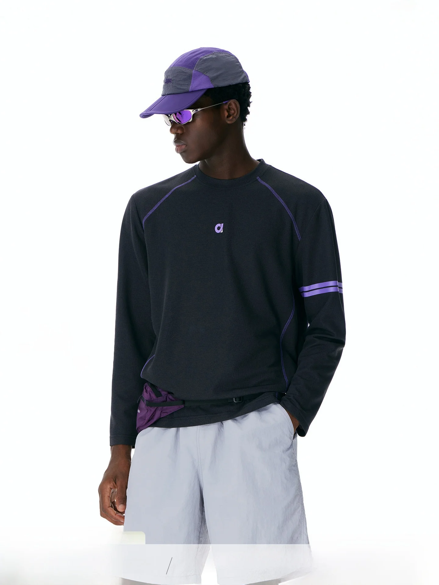 ARTANNIE Outdoor Color Block Hasselblad Line Sport Long Sleeve T-Shirt Men's Autumn New American Couple Tops Casual Style