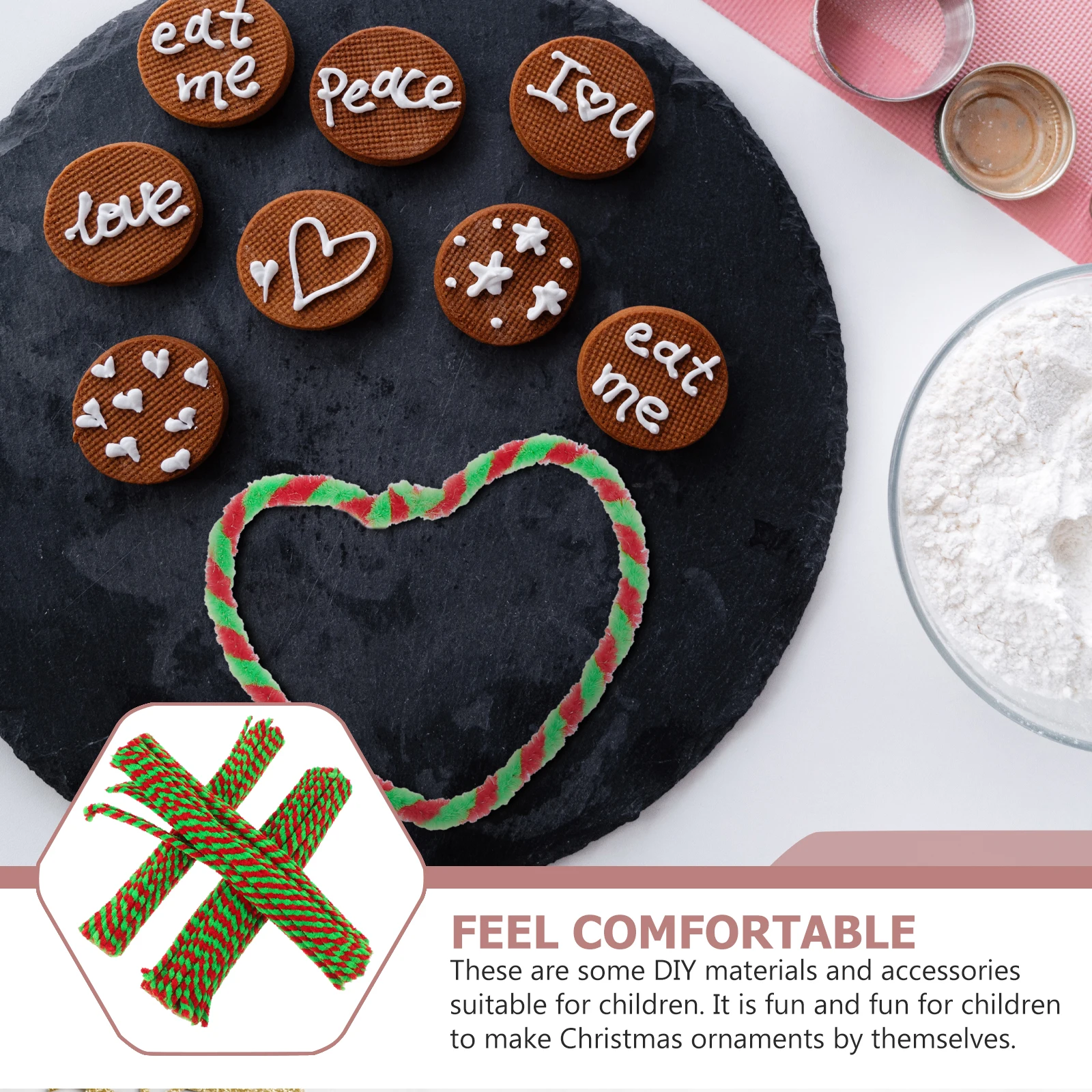 

150pcs Twisted Sticks Bendable Bars For Kids Diy Crafts Christmas Rods Festival Handmade Supplies Xmas Chenille Stem Creative