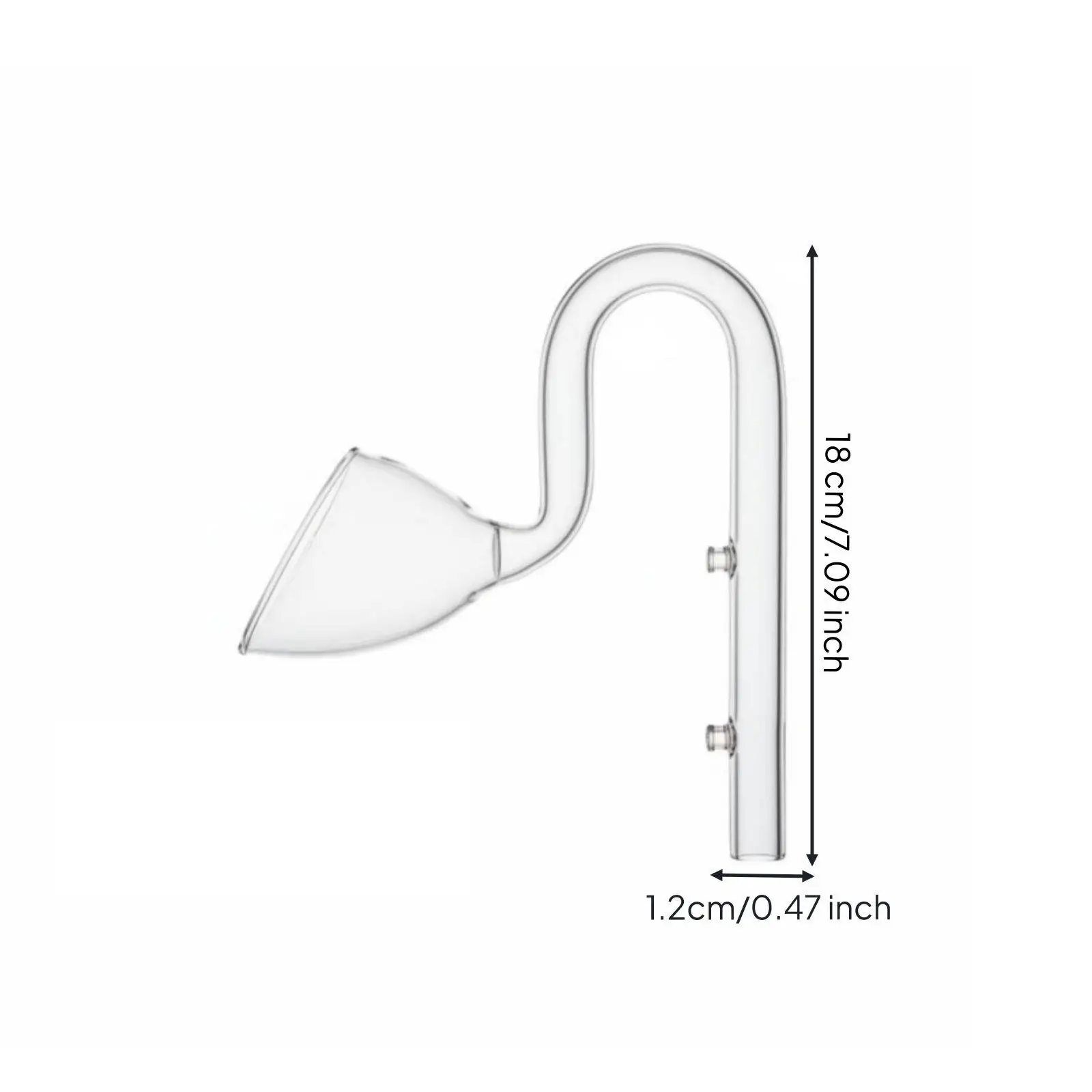 Glass Lily Pipe Outlet for Aquarium Canister Filter Water Circulation Inflow Outflow Set for Planted Tank Aquascape - view 2
