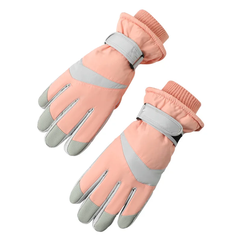 Skiing Women Men Motorcycle Gloves Winter Cycling Thick Fleece Warm Gloves Tick Touch Screen Waterproof Windproof Gloves Fashion