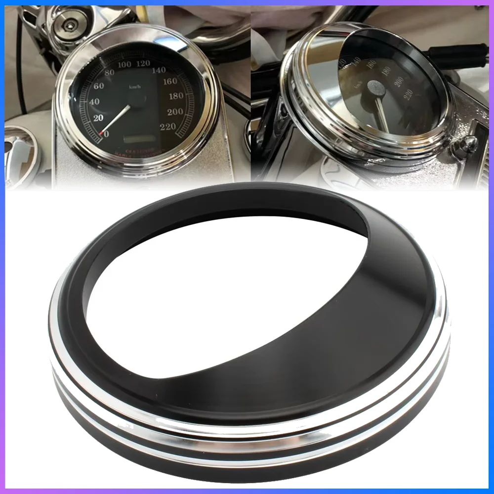 

Motorcycle 5 " Speedometer Trim Bezel Ring Visor Cover for Harley Road King Electra Glide Softail Dyna Touring Fat Boy Deluxe