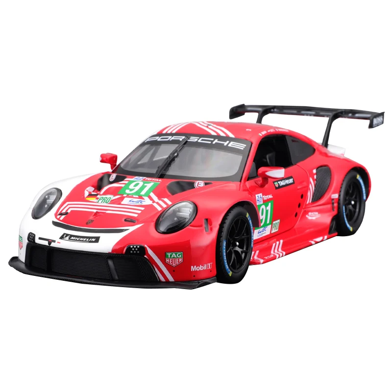 Bburago 1:24 Alloy car model Porsche 911 RSR LM 2020 Weissach alloy racing Vehicle Diecast Car Model Toy Collection Gift
